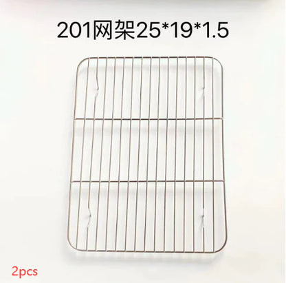 2pcs Steel Non-Stick Baking & Cooling Rack