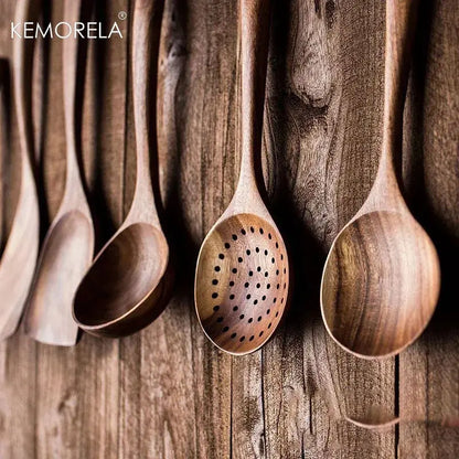 Natural Wood Tableware Spoon Ladle