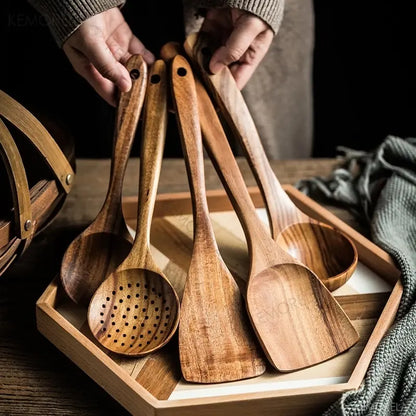 Natural Wood Tableware Spoon Ladle