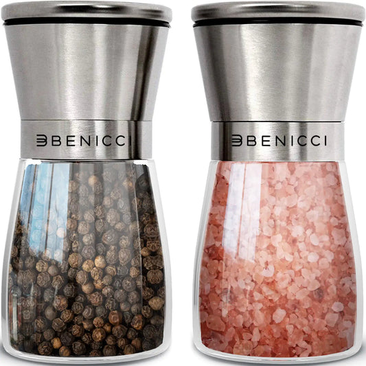 Stainless Steel Salt and Pepper Grinder Set