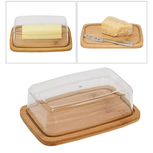 Square Bamboo Butter Dish