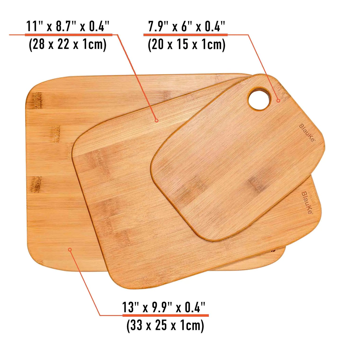 Bamboo Chopping Board Set of 3