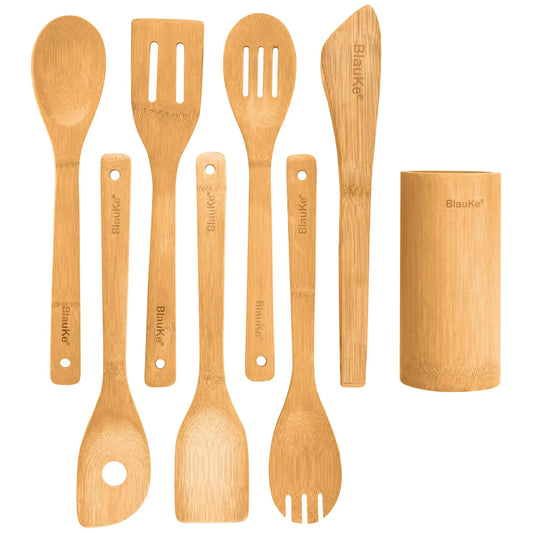 Bamboo Kitchen Utensils Set of 8